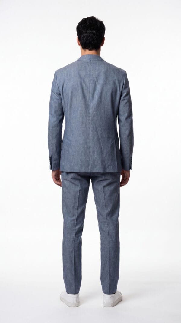 Blue Linen Men Suit (5) - 2