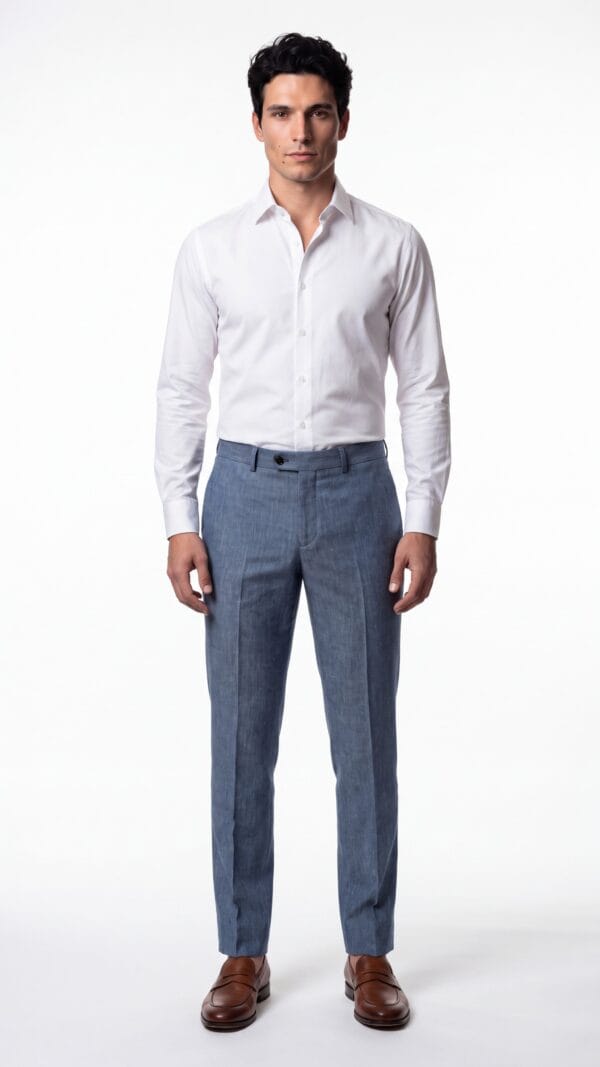 Blue Linen Men Suit (6) - 5
