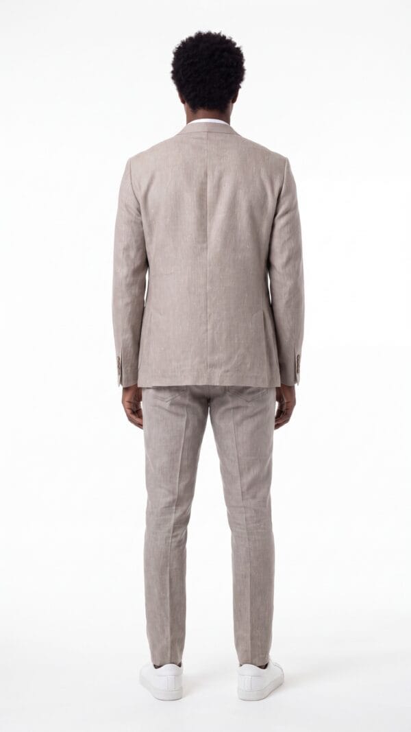 Cream Linen Suit for men (2) - 2
