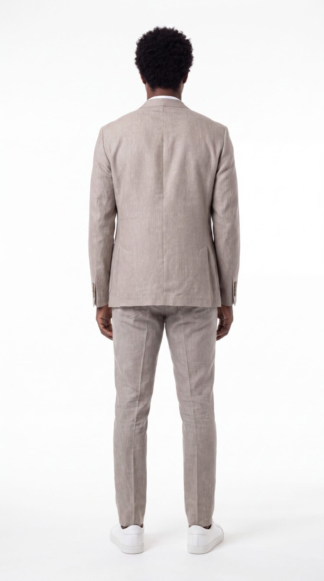 Cream Linen Suit for men (2) - 4