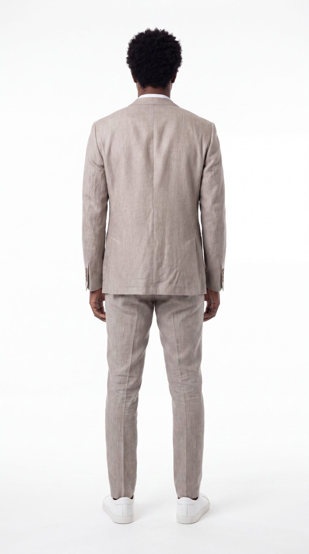 Cream Linen Suit for men (4) - 8