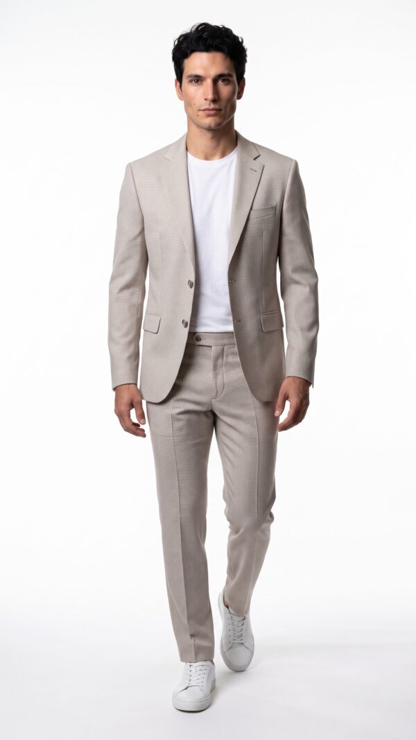 Highland Houndstooth Cream Suit - 1