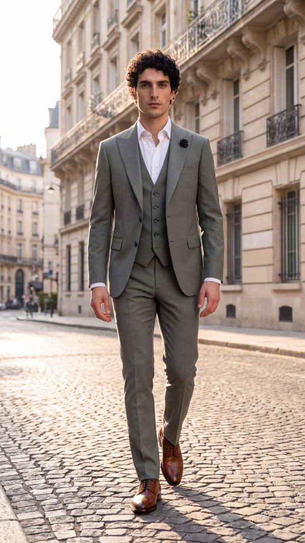 Thornfield Green 3 Pieces Suit