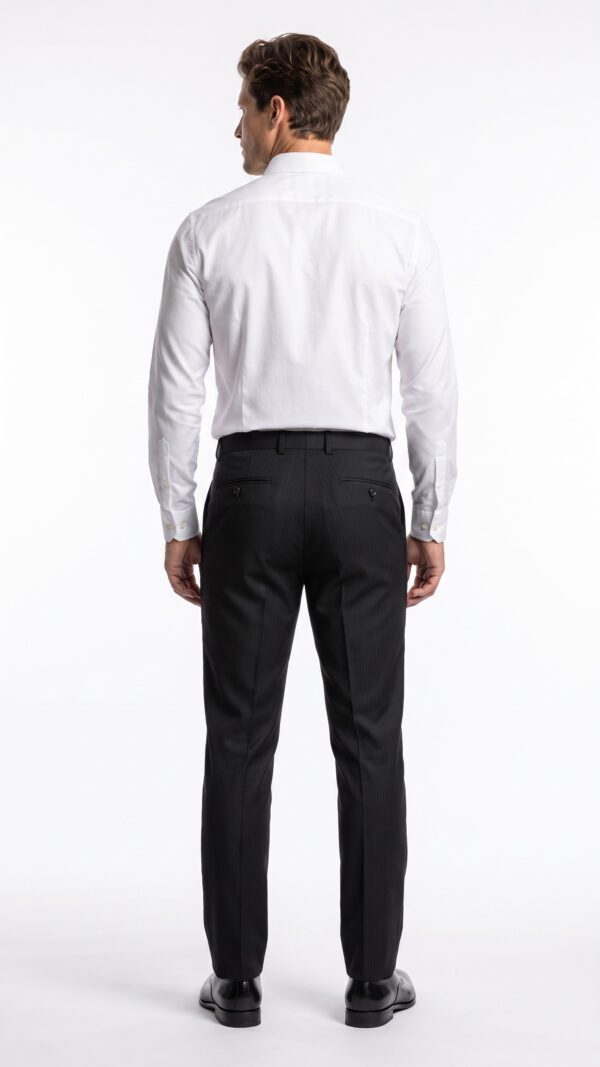 black pin striped men suit trousers (1) - 6