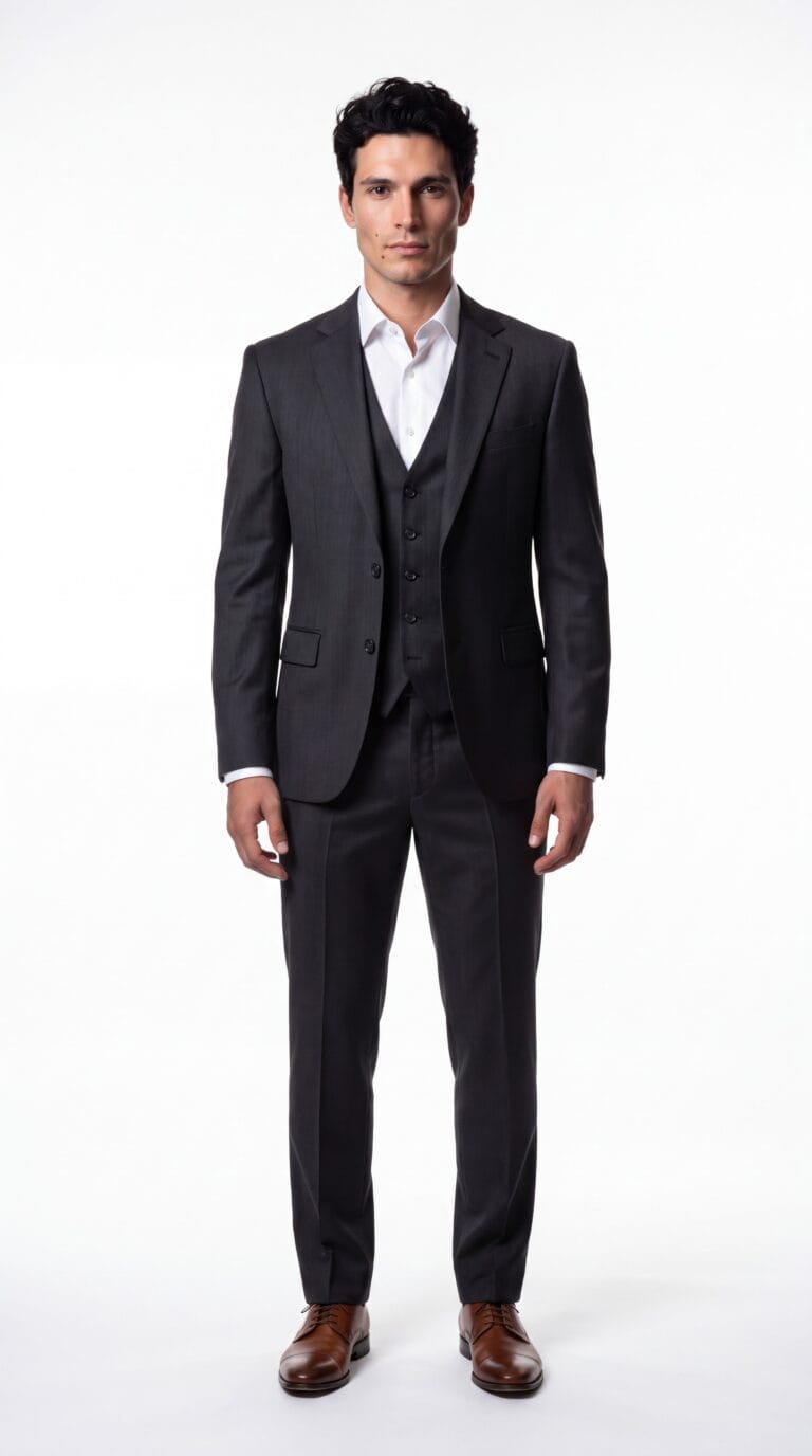 Sienna Black 3 Pieces Pinstripe Suit
