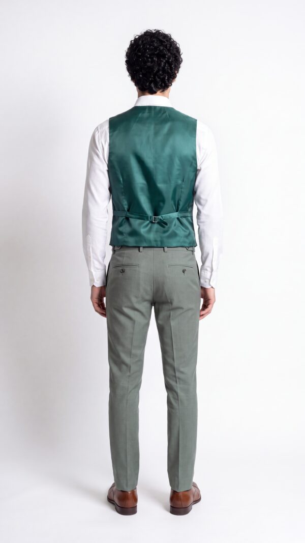 mens green three pieces suit (2) - 2