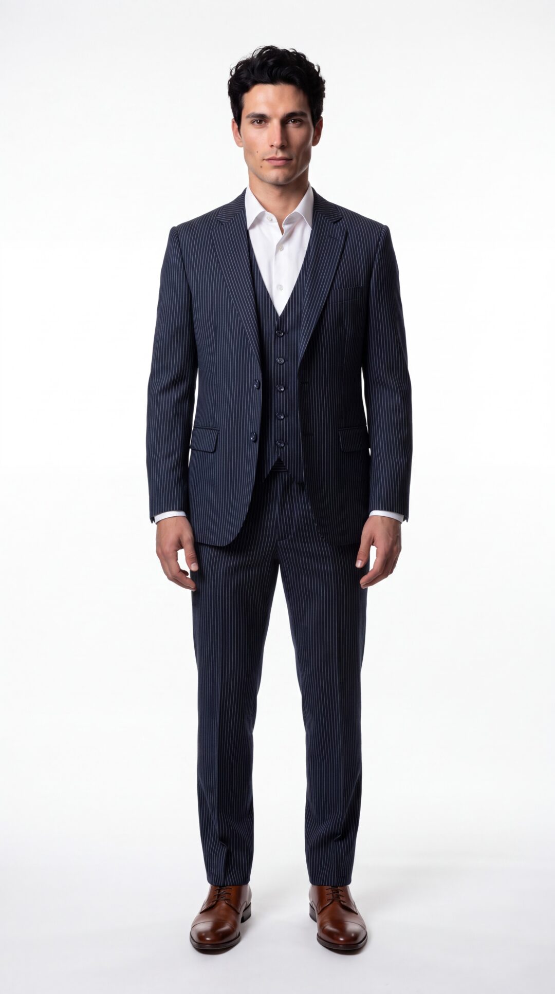Nottingham Blue 3 Pieces Pinstripe Suit