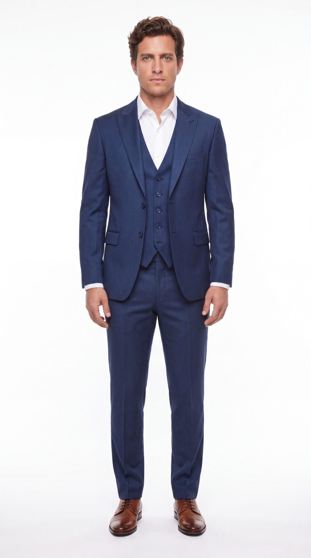 Georgetown Blue 3 Pieces Pinstripe Suit