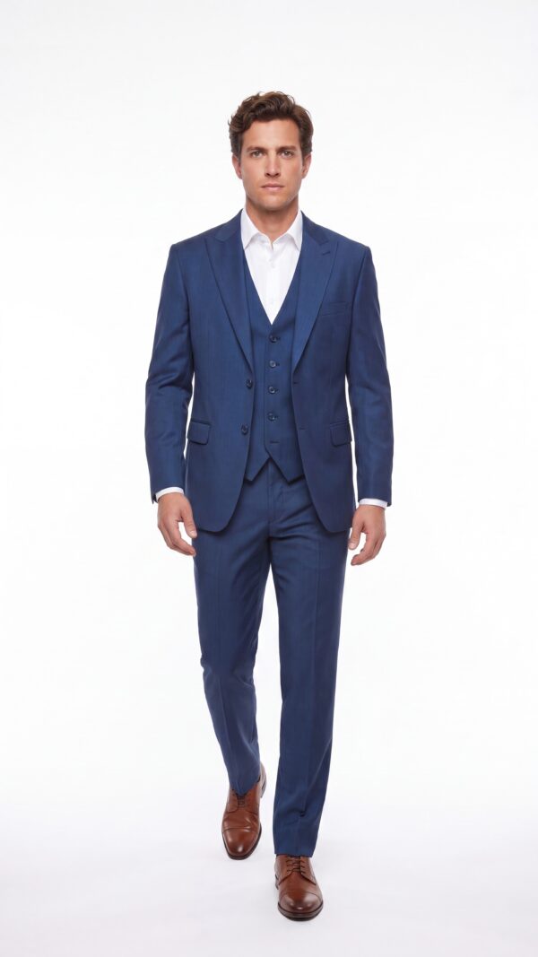 navy blue pinstripe 3 piece suit or men – varrison (3) - 0