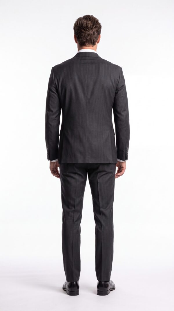 pin striped black suit for men (3) - 3