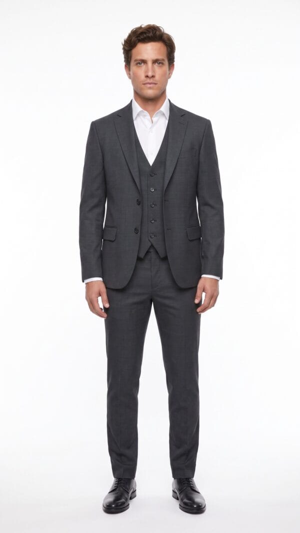 Ironwood Black 3 Pieces Birdseye Suit - 1